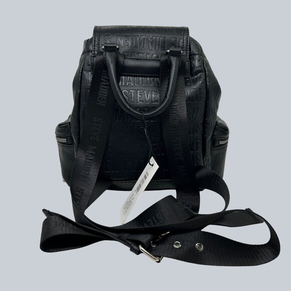 Steve Madden Embossed Logo Mini Backpack With Multiple Pockets Adjustable Straps main image 9